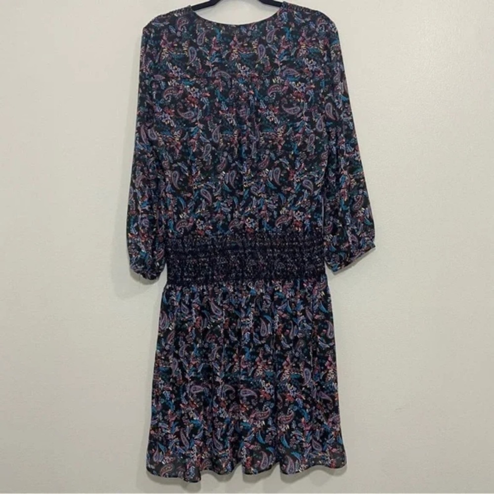Anthropologie Vanessa Virginia Daytripper Paisley Floral Smocked Dropwaist Dress - Picture 2 of 15